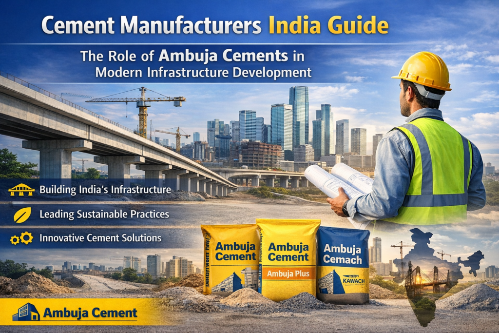 Cement manufacturers India guide featuring Ambuja Cements for strong and sustainable infrastructure development