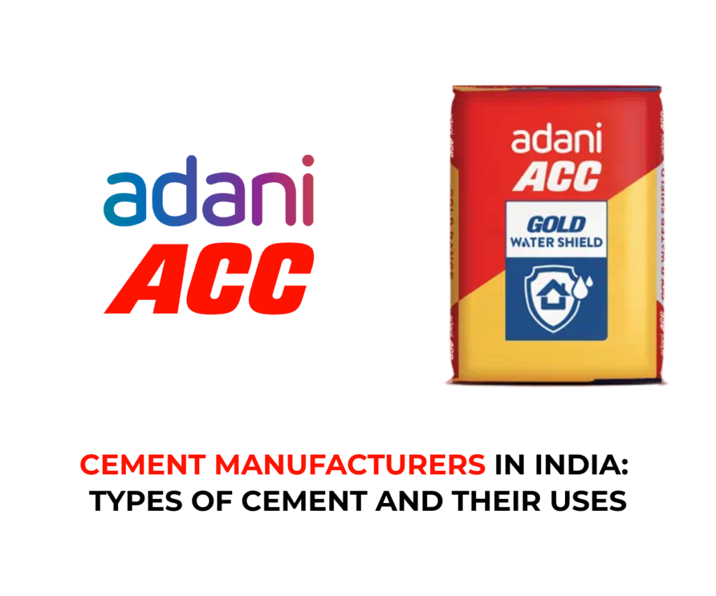 Cement Manufacturers in India: Types of Cement and Their Uses” displayed on a clean background.